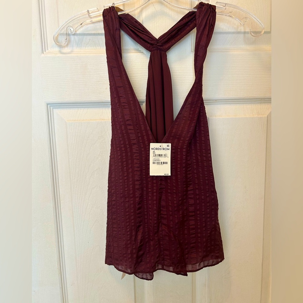 Frame-Cabernet silk camisole.polyester lining